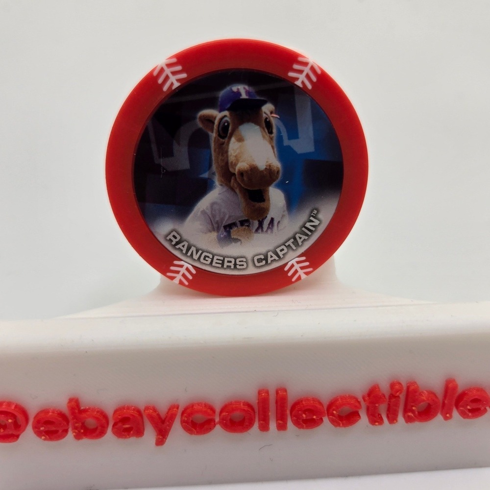 Texas Rangers Captain Mascot Topps MLB Baseball Chip Red 2014 Collectible